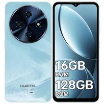 OUKITEL C5 Telefonas atrakintas, 16(4+12) GB RAM + 128GB / TF 1 TB ROM mobilusis telefonas, 6,52 colio lašo formos ekranas, 5000 mAh baterija, Android telefonai mėlyna