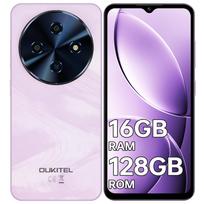 OUKITEL C5 Telefonas atrakintas, 16(4+12) GB RAM + 128GB / TF 1 TB ROM mobilusis telefonas, 6,52 colio lašo formos ekranas, 5000 mAh baterija, Android telefonai rožinė