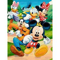 Disney deimantinė tapyba Peliukas Mikis laimingai bėga Iliustracija Sienos dekoracija Siuvinėjimas Visas deimantinis kryželiu siuvinėjimas PASIDARYK pats Dovana Namų dekoravimas Round 20x30cm