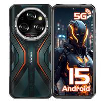 OUKITEL WP55 5G Atsparus telefonas Atrakintas 5G-36GB+256GB/TF 2TB Android 15 Atsparus išmanusis telefonas, 11000mAh/33W, 6.6  FHD+120HZ, 108MP, IP68/5G Dvi SIM Kortelės NFC/OTG oranžinė