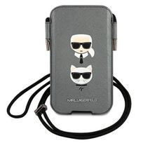 Dėklas iPhone 12 Pro Max Karl Lagerfeld Saffiano Ikonik Pilkas
