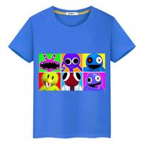 2024 m. Kawaii Graphic marškinėliai Rainbow Friends 100% medvilniniai marškinėliai berniukams Anime Tees pride marškinėliai y2k vienetiniai vaikiški drabužiai mergaitėms 100