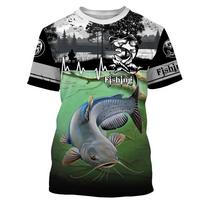Šamai Žvejyba Camo Pritaikoma 3D Spausdinti Vyriški marškinėliai Šauni vasara Atsitiktinis stilius Unisex T-shirt dovana žvejui L