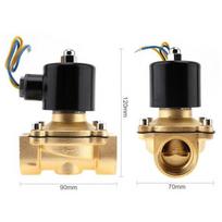 12V 1 colio žalvarinis elektrinis solenoidinis vožtuvas magnetinis vandens oro paprastai uždarytas DC12V