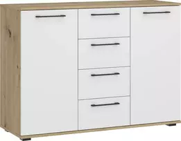 Komoda FLEX - KM-2, ąžuolo / balta