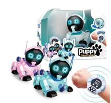 Nuotoliniu būdu valdomas interaktyvus šuo - robotas , mėlynas/baltas