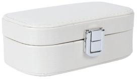 Papuošalų dėžutė Home4you Sezane XS 88367, 12.5 cm, balta sp.