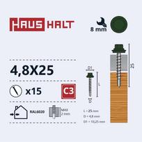 Savisriegis Haushalt, 4.8 mm x 25 mm, 15 vnt.