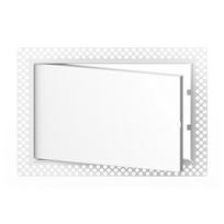 Revizinės durelės EUROPLAST ESLM3020, 300 x 200 mm, priglaistomos, metalinės, baltos