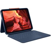 Logitech Rugged Combo 4 Touch - Tastatur und Foliohülle - mit Trackpad - Apple Smart connector - QWERTY - GB - Classic Blue - für Apple 10.9-inch iPad (10. Generation)