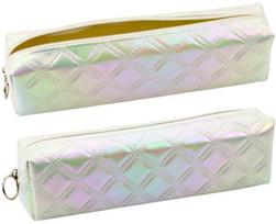 Perlamutrinės baltos spalvos pieštukų dėklas 21 x 6 cm