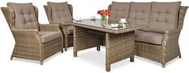 Lauko baldų komplektas TRIVENTO DINING 3, Brown