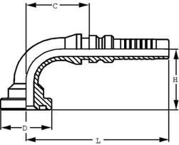 Presuojama mova 4SH-DN50 su flanšu ø71,4mm 90° SFLH503290G2