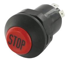 Spaudžiamas jungiklis Stop apvalus raudonas 11175200PN