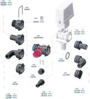Žarnos antgalis 90° 50mm su vidiniu sriegiu T6 1190650