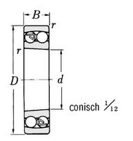 Savaime centruojantis rutulinis guolis 30x62x16 mm SKF 30x62x16 mm OEM 1206EKTN9C3 (1206KC3SKF)