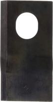 Dešinysis šienapjovės peilis (RH), 92 × 48 × 4 mm, ovali skylė 24,0 × 20,0 mm, tinka Kongskilde JF / Stoll, 25 vnt. pakuotė, 13800022KR