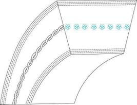 Trapecinis diržas Stiga JB55 OEM 1483-1075-01 (1483107501)