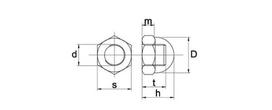 Gaubtinė veržlė (nylon) M10 158710N
