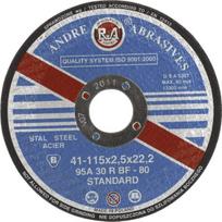 Metalo pjovimo diskas Andre, plokščias 115 x 2,5 x 22 1861161120