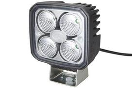 LED darbo žibintas 1200 lm, kvadratinis, 12/24V, 122x53x95 mm, baltas, su laikikliu, Deutsch kištukas, 4 LED, Hella 1GA996284091