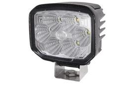 LED darbo žibintas 18W 850 lm, kvadratinis, 9/33V, skaidrus, 112x62x129 mm, Deutsch kištukas, 6 LED, Hella 1GA996188021