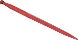 Krautuvo dantis, tiesus, kvadratinio profilio 45x980 mm, smailus galas su M28x1.5 mm veržle, raudonas 519398028