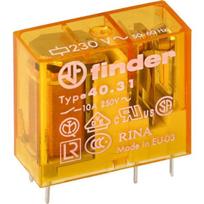PCB/įstatoma relė 3,5 mm kontaktų žingsnis, 1CO 10A / 12V AC / AgNi 403180120000