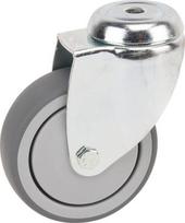 Sukamasis ratukas, guminis ratukas: skersmuo 100x32mm, vienos skylės tvirtinimas, apkrova: 100kg, Tente 2470PJP100P3011