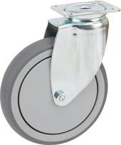 Sukamasis ratukas, guminis ratukas: skersmuo 150x32mm, plokštelinis tvirtinimas: 77x67mm, apkrova: 100kg, Tente 2470PJP150P50