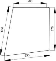 Viršutinis durų stiklas 258514210250N