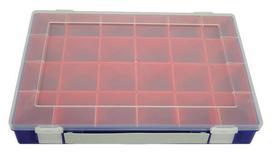 Rūšiavimo dėžutė 335x225x55 mm mėlyna polipropilenas 24 skyrių Hünersdorff WE6009