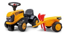 Vaikiškas JCB traktorėlis su priekaba grėbliu ir kastuvu F215C