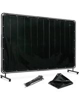 Apsauginė ekrano suvirinimo uždanga su rėmu ant ratukų 240 x 180 cm - juoda