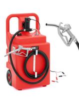 Nešiojamas kuro bakas su elektriniu siurbliu, užpildas ant ratų, 37 l/ min, 120 l