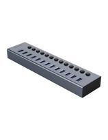 BT2U3-13AB šakotuvas su 13x USB-A jungikliais – pilka