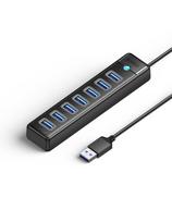 Stebulės skirstytuvas PW7U-U3 7x USB-A USB-C 5V 3A 1m – juodas