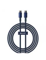 Volframo aukso spalvos USB-C laidas - USB-C 100W 2m - tamsiai mėlynas