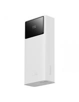 Nešiojamoji baterija 30000mAh 22.5W su USB-A - USB-C 3A laidu 30cm - balta
