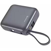 Swissten SPACE Power Bank Universal External Battery Built-in USB-C Cable 35W / 10000 mAh Silver 22013986