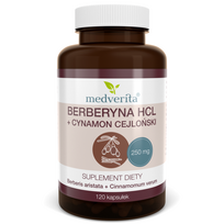 Medverita Berberine 250 mg + Ceylon Cinnamon 100 mg 120 caps