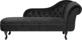 Šezlongas Beliani Nimes Right, juoda sp., 169 cm x 65 cm x 79 cm