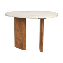 Su marmuriniu stalviršiu šoninis stalas 37x56 cm Tanda – White Label