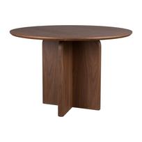 Apvalios formos valgomojo stalas iš riešutmedžio ø 120 cm Laurent – White Label