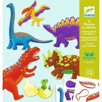 Djeco Kūrybinis rinkinys lėlės-marionetės - Dinozaurai (6 vnt.) DJ09680
