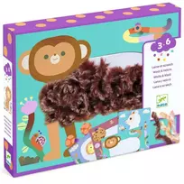 Djeco Koliažai su vilna ir Velcro® - Pūkuoti draugai DJ09128