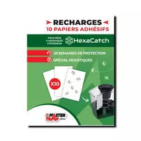 Uodų gaudyklės papildymas HexaTrap Hexacatch 10-Sheet Refills
