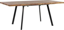 Valgomojo stalas išskleidžiamas Beliani Harlow, ruda sp./juoda sp., 140 - 180 cm x 90 cm x 76 cm