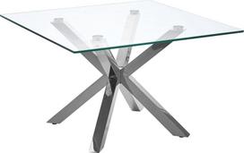 Kavos staliukas Beliani Starlight, skaidri sp./sidabro sp., 70 cm x 70 cm x 44 cm