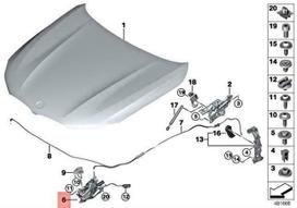 BMW Kairės Slenkantys Spynelis G30 G31 F90 Originalus 51237347410